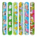 Cute farm animal PVC slap bracelets set, colorful cartoon slap wristbands for kids gifts. - Farm Animal Style