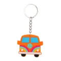 Porte-cles bus retro hippie en caoutchouc souple pour cles de voiture sac pendentif - Voiture