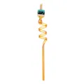 Lindo sorbete espiral de plástico con pincel creativo, detalle de novedad para fiesta. - Naranja
