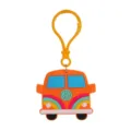 Porte-clés camping-car hippie rétro bohème en PVC, anneau de clé de voiture coloré souple. - Voiture 01