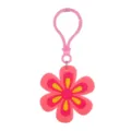 Rétro bohème fleur porte-clés pvc caoutchouc souple mignon anneau rose sac voiture pendentif - Fleur 01