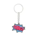 Pendentif porte-cles bulle BD OMG en PVC, vue detaillee accessoires en metal. - Porte-clés en Métal OMG