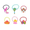 Schattige kinder PVC prinses haarbanden set, kleurrijke cartoon haarelastiekjes voor meisjes. - Haarelastiek Willekeurige Mix