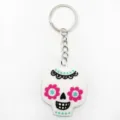 PVC Halloween Totenkopf Schlüsselanhänger, Cartoon Stil Metallring Gummianhänger Geschenk. - Totenkopf Schlüsselanhänger
