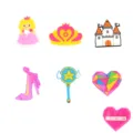 Kinderen PVC Zacht Rubber Cartoon Prinses Kasteel Toverstaf Broche Hangers Speelgoed Gift - Willekeurige Mix Broches