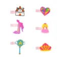 Leuke cartoon PVC haarspeldjes voor kinderen, prinsessen feest accessoires en cadeau. - Stoffen Haarspeld Willekeurige Mix