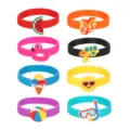 Bunte Sommer Strand Silikon Armbänder mit süßen Cartoon Anhängern für Kinder Sportarmband Spielzeug - Sommer Strand Armband Zufällige Mischung