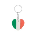 Portachiavi a cuore con bandiera nazionale in metallo ciondolo auto borsa regalo - Stile Bandiera Cuore
