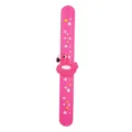 Bracelet slap en silicone rose avec flamant rose mignon et étoiles pour enfants cadeaux. - Bracelet Slap Étoile Bouée Flamingo