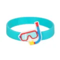 Silikonarmband Detail mit süßem Tauchmaske Cartoon Anhänger, perfektes Sommer Strand Accessoire. - Taucherbrille Armband