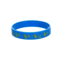 Bracelet en silicone Halloween détail, bracelet en caoutchouc bleu avec motif sorcière lune. - Style 8