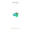 Niedlicher Cartoon Kaktus Ring weich PVC Gummi Spielzeug Kinder Ring schönes Geschenk Zubehör - Kaktus