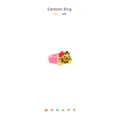 PVC weicher Cartoon Gummi Ring Variante, niedliches Taco Design, lustiger Kinder Spielzeug Ring. - Taco
