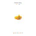 Süsser Cartoon Mexikanischer Hut Ring PVC Weichgummi Kinder Spielzeug Gelb Variante - Mexikanischer Sombrero-Hut
