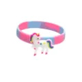 Bracelet en silicone licorne mignon, rose et bleu segmenté bracelet de fête dessin animé - Bracelet Licorne 01