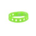 Bracelet en silicone vert néon ajouré, bracelet DIY pour charms chaussures, bracelet lumineux. - Vert Lumineux