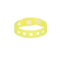 Bracelet en silicone jaune troué breloque DIY pour accessoires de mode personnalisés. - Jaune Lumineux