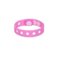 Bracelet en silicone rose troué accessoire pour breloques DIY style tendance. - Rose Lumineux