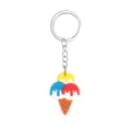 Portachiavi gelato colorato, simpatico anello portachiavi dolce cartone animato PVC per borse. - Stile di Gelato 05