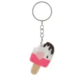 Portachiavi gelato rosa carino con motivo a cuore in PVC anello chiave gomma morbida. - Stile di Gelato 10