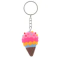 Portachiavi con gelato carino con ciondolo in PVC colorato e anello in metallo. - Stile di Gelato 07