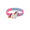 Cute unicorn silicone bracelet, pink and blue segmented kids cartoon rubber wristband gift. - Unicorn Bracelet 16