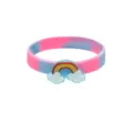 Kids cute silicone wristband with colorful rainbow PVC charm for party gifts and toys - Unicorn Bracelet 19