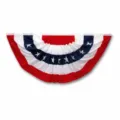 American pleated fan flag patriotic bunting for Independence Day Labor Day decoration - American Flag Skirt Narrow Blue Style / 45x90cm (80g)