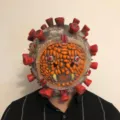 Halloween virus latex mask scary novelty coronavirus costume party prop creepy headwear - Virus No.1