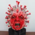 Halloween Latex Virus Horror Mask Scary Costume Party Prop Novelty Cosplay Headgear - Human Face Virus