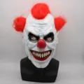 Halloween scary clown mask horror movie party prop spooky devil mask for costume party - Red Hair Clown