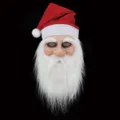 Santa Claus latex mask, realistic Christmas holiday party costume headwear for kids adults. - Santa Claus Mask C