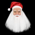 Santa Claus latex mask with white beard red hat for Christmas holiday party costume accessory - Santa Claus Mask D