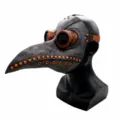 Steampunk plague doctor mask for Halloween costume party cosplay props bird beak design. - Gray Punk Bird Beak
