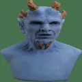 Blue Demon Latex Mask Sin of Pride Devil Headwear Halloween Costume Party Cosplay Prop - Blue Sin of Pride