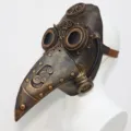 Steampunk plague doctor mask for Halloween costume cosplay party retro bird beak mask. - Retro Copper Bird Beak