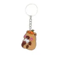Mignon Porte-clés Capybara avec Chapeau Orange et Boisson Pendentif de Sac Variante - Porte-clés Capybara 04