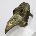Steampunk Plague Doctor Beak Mask Vintage Halloween Costume Cosplay Party Prop Mask - Retro Gold Bird Beak