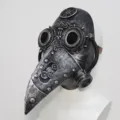Steampunk plague doctor mask bird beak masquerade cosplay Halloween costume prop hot sale - Retro Silver Bird Beak