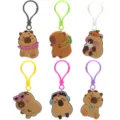 Mignon capybara silicone porte-clés dessin animé animal sac à dos pendentif cadeau - Porte-clés Plastique Capybara Mélange Aléatoire
