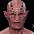 Halloween demon mask scary monster latex headpiece for party cosplay costume props accessories - Abaddon (Pink)