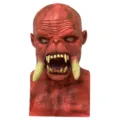 Halloween Horror Orc Masker Eng Monster Latex Hoofdtooi Cosplay Kostuum Feest Prop - Rood Ivoor Ork