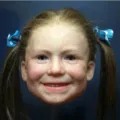 Halloween latex child mask realistic little girl headwear pigtails creepy party costume prop - Girls