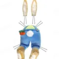 Easter Bunny Butt Hanging Decoration Cute Rabbit Plush Toy Party Holiday Prop Decor - Blue Rabbit Butt Pendant