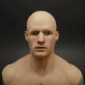 Realistic bald male silicone latex mask for Halloween costume party roleplay props. - Young Man