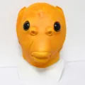 Orange latex fish mask funny animal headwear costume accessory for Halloween party cosplay performance - Orange Weird Fish