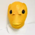 Funny yellow fish latex mask funny headgear novelty costume prop for party halloween cosplay - Yellow Weird Fish