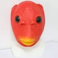 Funny red fish latex mask novelty headgear for Halloween party cosplay performance props - Red Weird Fish
