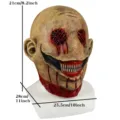 Halloween horror bloody latex mask creepy eyeless smiling monster headgear party costume prop - One Size / Eyeless Smiling Mask