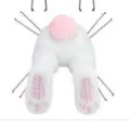 Cute Easter Bunny Butt Plush Decoration White Pink Rabbit Feet for Wreath Party Decor - Pink Butt Rabbit Pendant